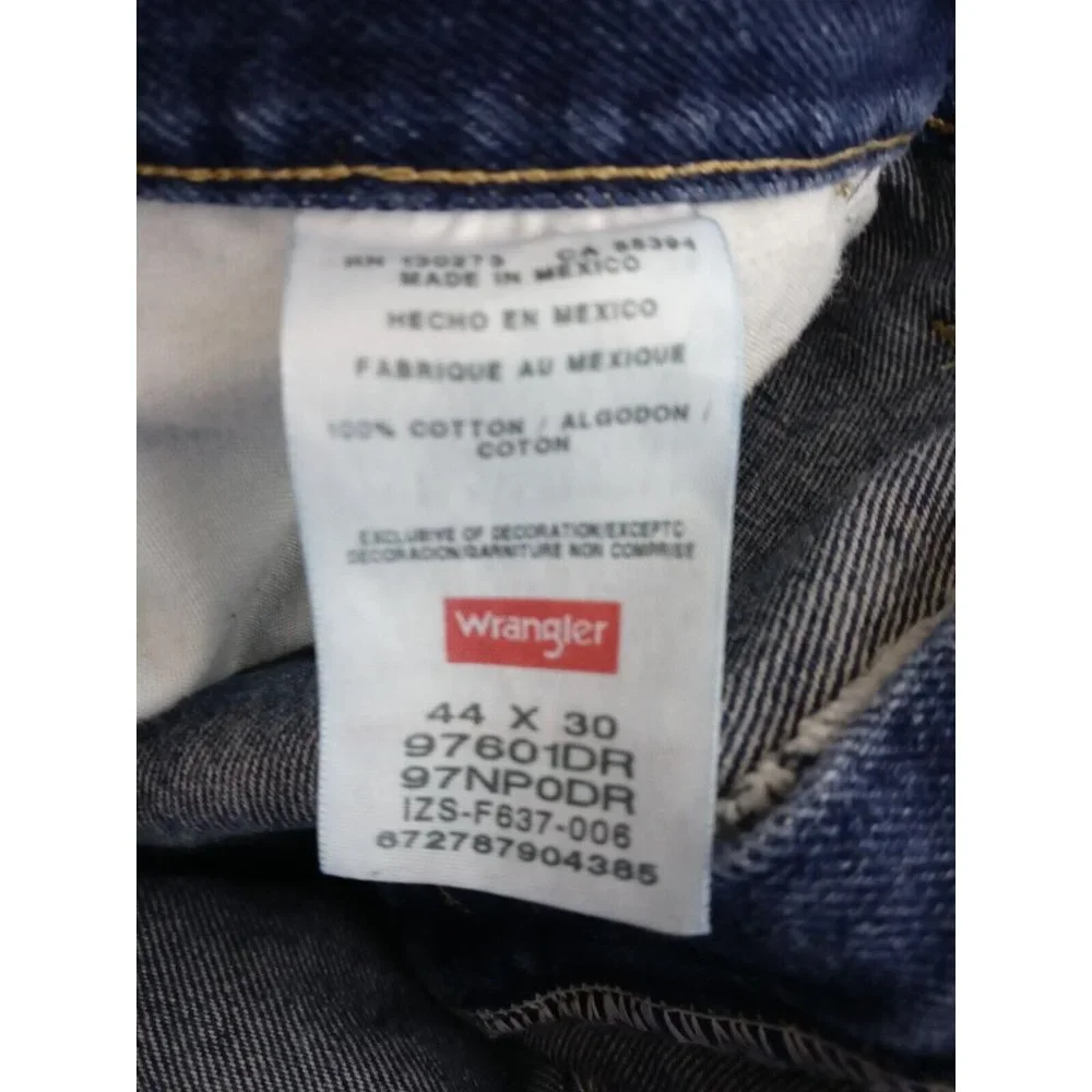 Wrangler Men's Dark Wash Bootcut Jeans Size 44x30 - Picture 7 of 8